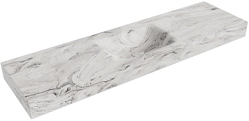 CLOUD Glace Wall-Hung Basin solid surface 171cm. Position basin Center rim 12cm.