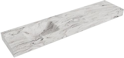 CLOUD Glace Wall-Hung Basin solid surface 200cm. Position basin Left rim 12cm.