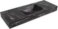 CLOUD Lava Wall-Hung Basin solid surface 120cm. Position basin Center rim 12cm.
