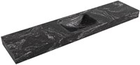 CLOUD Lava Lavabo mural solid surface 200cm. Position lavabo Centrée rebord 12cm.