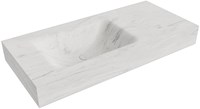 CLOUD Opalo Lavabo sospeso à parete solid surface 101cm. Posizione lavabo Links bordo 12cm.