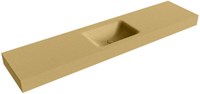 CLOUD Oro freihängend Waschtisch aus solid surface (mineralwerkstoff) 200cm. Waschbeckenposition Mittig rand 12cm hoch.