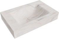 CLOUD Ostra Lavabo mural solid surface 70cm. Position lavabo Centrée rebord 12cm.