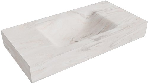 CLOUD Ostra Wall-Hung Basin solid surface 90cm. Position basin Center rim 12cm.