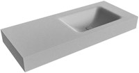 CLOUD Plata vrijhangende wastafel 110cm. Positie wasbak Rechts rand 12cm. 