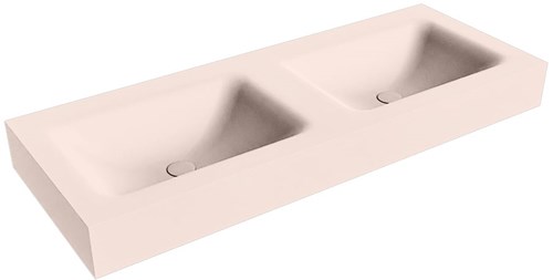 CLOUD Rosee Lavabo sospeso à parete solid surface 120cm. Posizione lavabo Doppelt bordo 12cm.