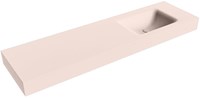 CLOUD Rosee Lavabo suspendido de solid surface 170cm. Posición del fregadero Derecho borde de 12cm de alto.