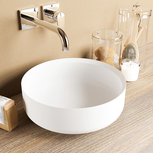 COSS Lavabos sobre encimera solid surface 36cm color Talc / Talc.