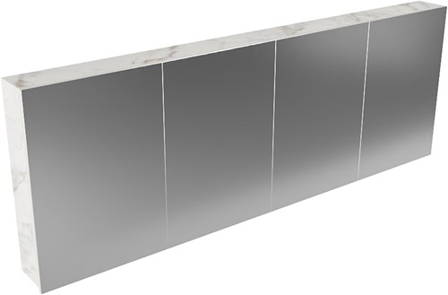 CUBB Camerino 200x70x16cm color Carrara con 4 puertas.