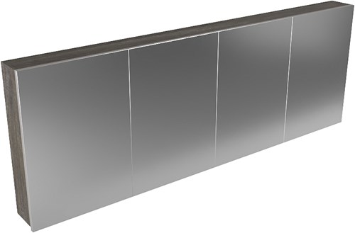 CUBB Camerino 200x70x16cm color Dark Brown con 4 puertas.