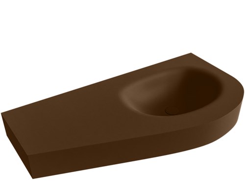 DULCET Rust Lavabo sospeso à parete solid surface 100cm. Posizione lavabo Rechts bordo 12cm.