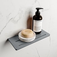 EASY Shower shelf 31cm solid surface color Plata.