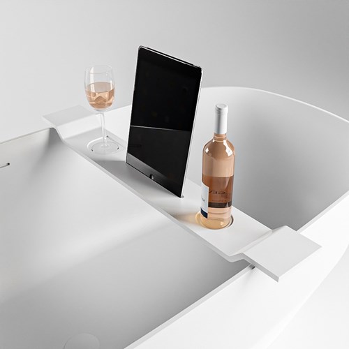 EASY Soporte Tablet de baño 86cm solid surface color Talc.
