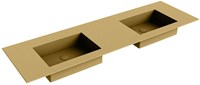 EDGE Oro Lavabo incasso solid surface 151cm. Posizione lavabo Doppio.