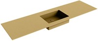 EDGE Oro Lavabo incasso solid surface 160cm. Posizione lavabo Centro.