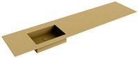 EDGE Oro Lavabo incasso solid surface 191cm. Posizione lavabo Sinistra.