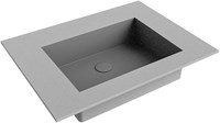 EDGE Plata Lavabo incasso solid surface 60cm. Posizione lavabo Centro.