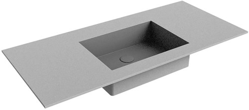 EDGE Plata Lavabo incasso solid surface 100cm. Posizione lavabo Centro.
