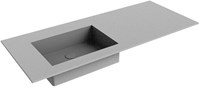 EDGE Plata Lavabo incasso solid surface 110cm. Posizione lavabo Sinistra.