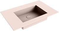 EDGE Rosee Einbauwaschbecken aus solid surface (mineralwerkstoff) 71cm. Waschbeckenposition Mittig.