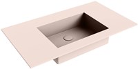 EDGE Rosee Lavabo encastrado de solid surface 80cm. Posición del fregadero Centro.