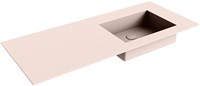 EDGE Rosee Lavabo encastré solid surface 110cm. Position lavabo Droite.