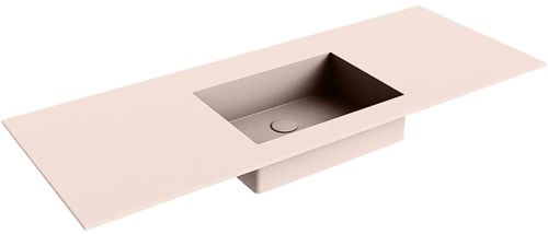 EDGE Rosee Lavabo incasso solid surface 121cm. Posizione lavabo Centro.