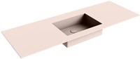 EDGE Rosee Lavabo encastrado de solid surface 131cm. Posición del fregadero Centro.