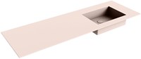 EDGE Rosee Lavabo encastré solid surface 140cm. Position lavabo Droite.