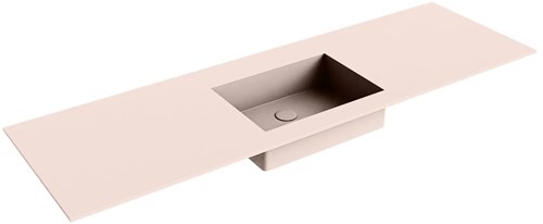 EDGE Rosee Lavabo encastrado de solid surface 150cm. Posición del fregadero Centro.