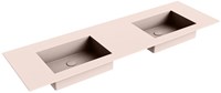 EDGE Rosee Lavabo incasso solid surface 151cm. Posizione lavabo Doppio.