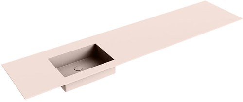EDGE Rosee Lavabo encastrado de solid surface 200cm. Posición del fregadero Izquierda.