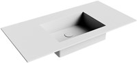 EDGE Talc Lavabo incasso solid surface 91cm. Posizione lavabo Centro.