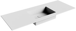 EDGE Talc Lavabo incasso solid surface 120cm. Posizione lavabo Centro.
