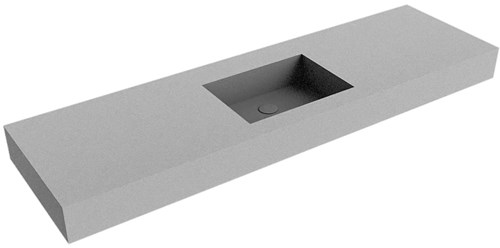 EDGE Plata Wall-Hung Basin solid surface 161cm. Position basin Center rim 12cm.