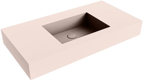 EDGE Rosee Lavabo sospeso à parete solid surface 91cm. Posizione lavabo Mittig bordo 12cm.