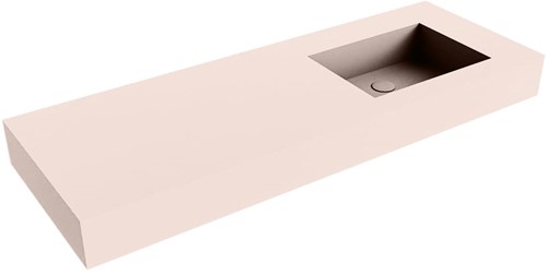 EDGE Rosee Lavabo sospeso à parete solid surface 130cm. Posizione lavabo Rechts bordo 12cm.