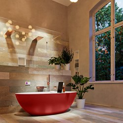 FLOAT baignoire autoportante 170x80cm couleur Fire / Talc.