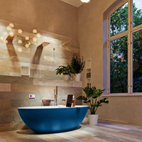 FLOAT baignoire autoportante 170x80cm couleur Jeans / Talc.
