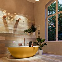 FLOAT baignoire autoportante 170x80cm couleur Ocher / Talc.