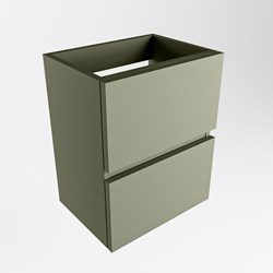 ADA mueble de baño de fondo reducido con 2 cajones color Army 40cm ancho.