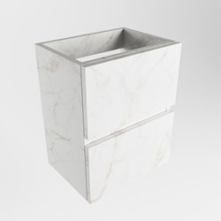 ADA mueble de baño de fondo reducido con 2 cajones color Carrara 40cm ancho.