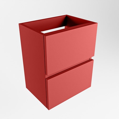 ADA mueble de baño de fondo reducido con 2 cajones color Fire 40cm ancho.