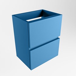 ADA mueble de baño de fondo reducido con 2 cajones color Jeans 40cm ancho.