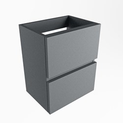 ADA mueble de baño de fondo reducido con 2 cajones color Plata 40cm ancho.