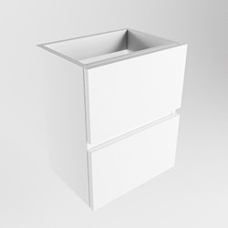ADA mueble de baño de fondo reducido con 2 cajones color Talc 40cm ancho.