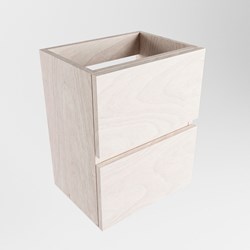 ADA mueble de baño de fondo reducido con 2 cajones color Underlayment 40cm ancho.