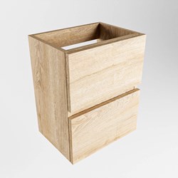 ADA mueble de baño de fondo reducido con 2 cajones color Washed Oak 40cm ancho.