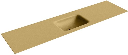 GRUNNE Oro Lavabo incasso solid surface 161cm. Posizione lavabo Centro.