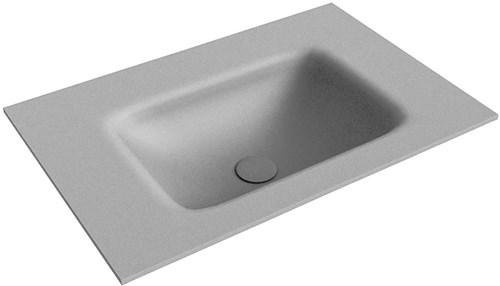 GRUNNE Plata Lavabo incasso solid surface 61cm. Posizione lavabo Centro.